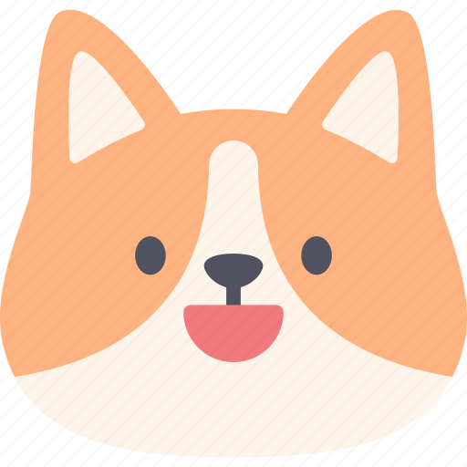 Happy, corgi, dog, emoticon, face, sad, expression icon - Download on Iconfinder