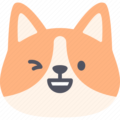 Happy, corgi, dog, emoticon, emotion, pet, emoji icon - Download on Iconfinder