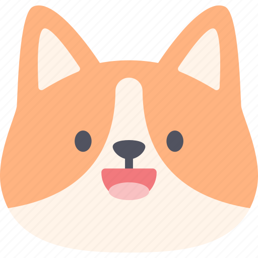Laughing, corgi, dog, emoticon, emoji, expression, pet icon - Download on Iconfinder