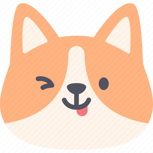 Naughty, corgi, dog, emoticon, face, emoji, feeling icon - Download on Iconfinder