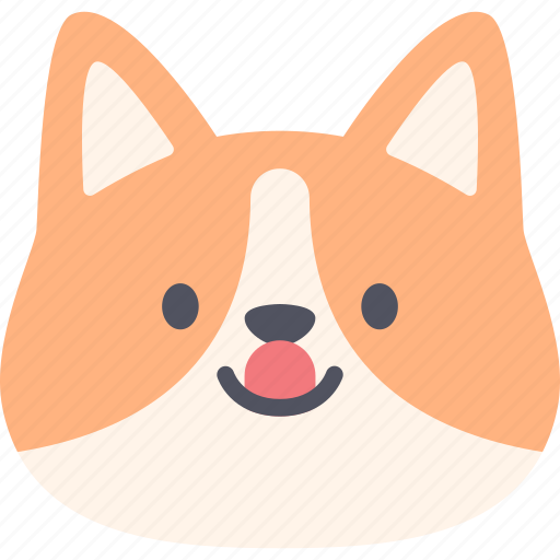 Naughty, corgi, dog, emoticon, emoji, avatar, face icon - Download on Iconfinder