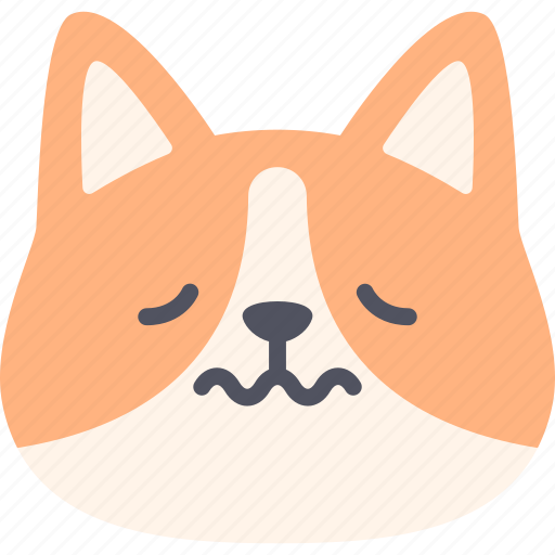 Nervous, corgi, dog, emoticon, emoji, animal, pet icon - Download on Iconfinder