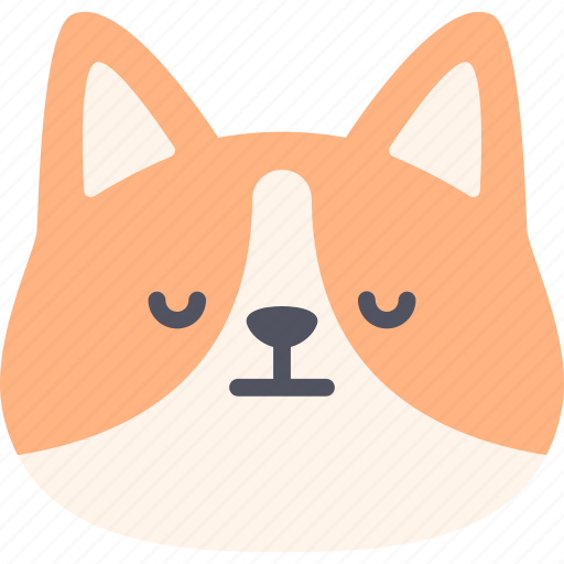 Neutral, corgi, dog, emoticon, emoji, pet, expression icon - Download on Iconfinder