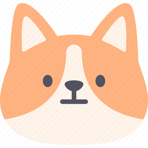 Neutral, corgi, dog, emoticon, pet, emoji, expression icon - Download on Iconfinder