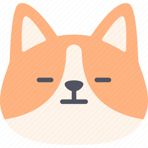 Neutral, corgi, dog, emoticon, emoji, avatar, face icon - Download on Iconfinder