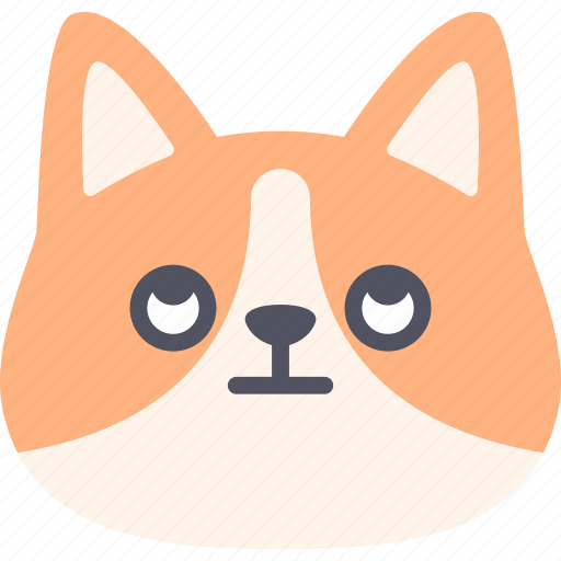 Corgi, dog, emoticon, rolling eyes, emoji, face, expression icon - Download on Iconfinder