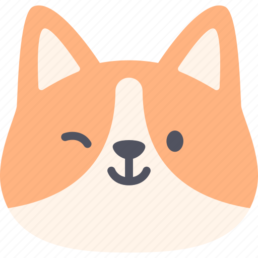 Smile, corgi, dog, emoticon, pet, avatar, emoji icon - Download on Iconfinder