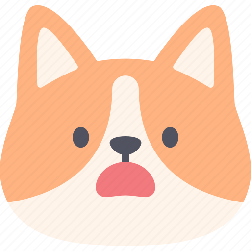 Stunning, corgi, dog, emoticon, emotion, expression, feeling icon - Download on Iconfinder