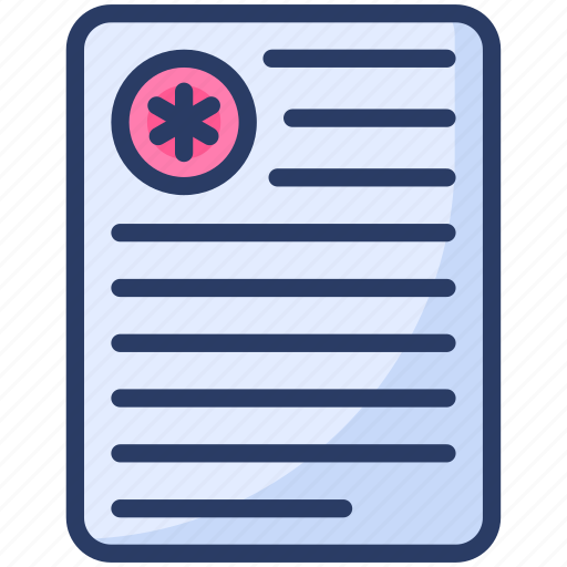Certificate, health, medical, prescription, record, report, test report icon - Download on Iconfinder