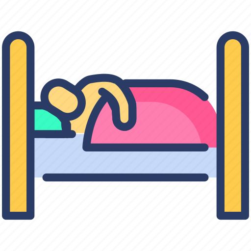 Bed, eyes close, lay, night, relax, rest, sleeping icon - Download on Iconfinder