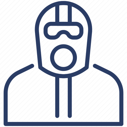 Clothing, coat, gloves, helmet, mask, protective, trousers icon - Download on Iconfinder
