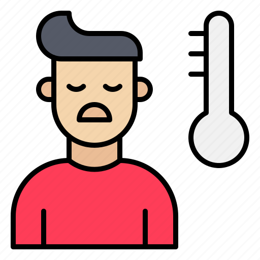 Patient, fever, illness, thermometer, temprature icon - Download on Iconfinder