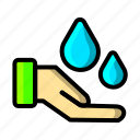 icon, color, washing hand