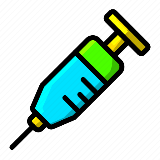 Icon, color, injection, syringe icon - Download on Iconfinder