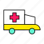 ambulance, emergency, hospital, medical, transportation, vehicle 