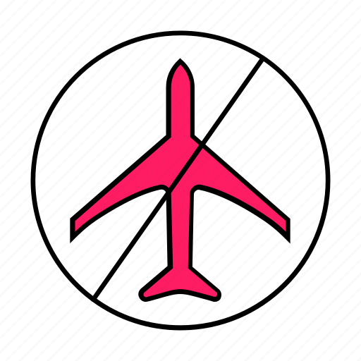 Air, flight, fly, forbidden, no travell, prohibition, restricted icon - Download on Iconfinder