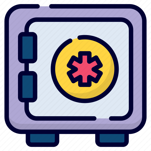 Medical safe box, safe box, safe, locker, digital locker, secure, protection icon - Download on Iconfinder