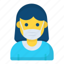 girl wearing mask, face mask, mask, protection, medical, face, coronavirus