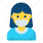 girl wearing mask, face mask, mask, protection, medical, face, coronavirus 