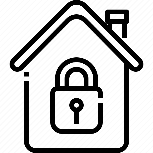Home, house, lockdown, padlock, privacy, secure, security icon - Download on Iconfinder
