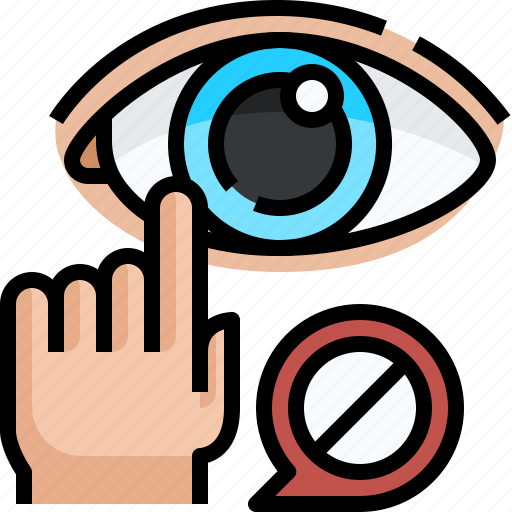 Beauty, do, eye, healthcare, not, protection, touch icon - Download on Iconfinder