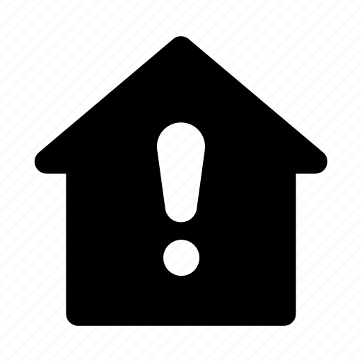 Alert, home, home alert, house warning, isolation, quarantine, stay at home icon - Download on Iconfinder