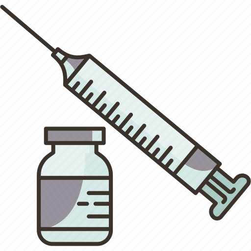 Vaccine, vial, syringe, medication, injection icon - Download on Iconfinder