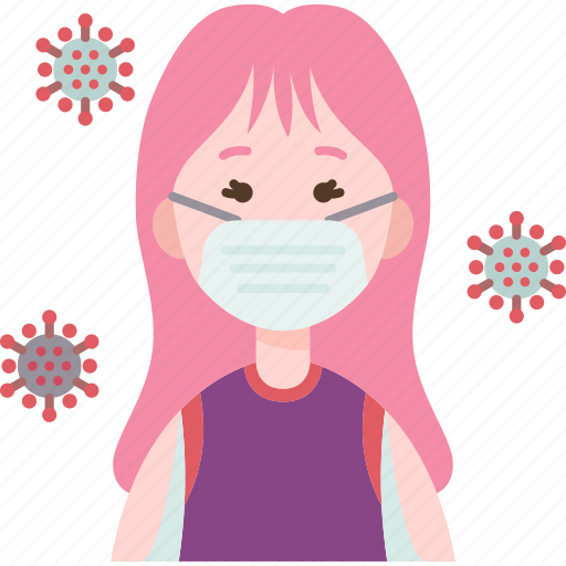 Girl, medical, mask, wearing, protection icon - Download on Iconfinder