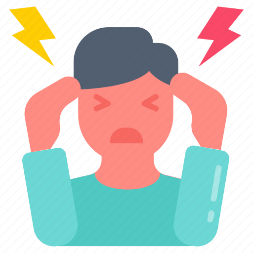 Headache, migraine, cephalalgia, dilemma, harassment icon - Download on Iconfinder