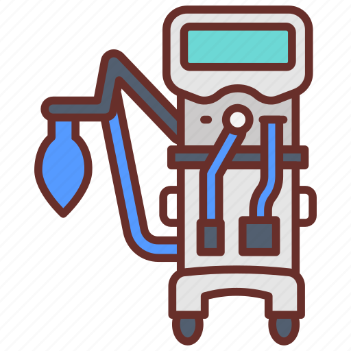 Ventilator, apparatus, hospital, machinery, gas, mask, artificial icon - Download on Iconfinder