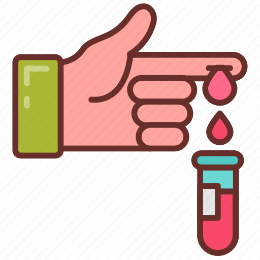 Blood, test, droplets, sample, collecting, hand, bleeding icon - Download on Iconfinder