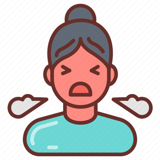 Breathing, difficulty, dyspnea, chest, tightness, cold, flu icon - Download on Iconfinder