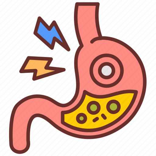 Stomach, disease, acidity, gastroenteritis, gastritis, peptic, ulcers icon - Download on Iconfinder
