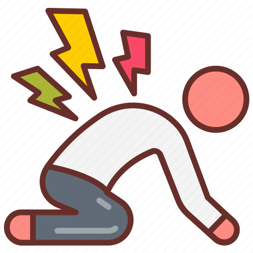 Severe, pain, backaching, fall, down, acute, torment icon - Download on Iconfinder