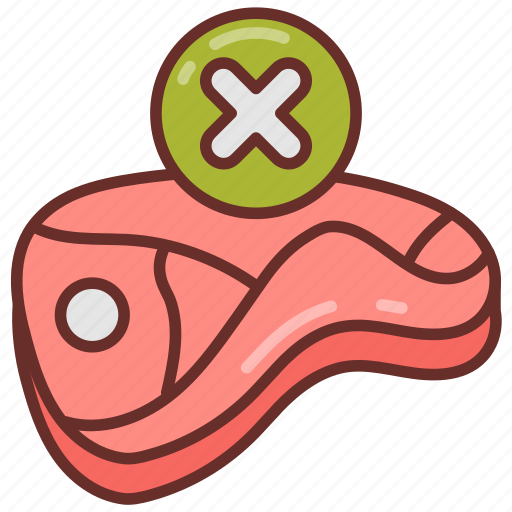 Avoid, meat, no, beef, vegetarianism, ham, banned icon - Download on Iconfinder