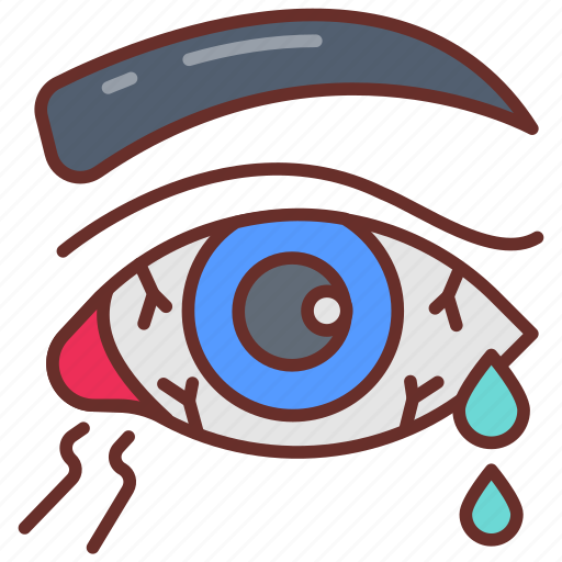 Conjunctivitis, infection, eye, bacterial, itching, runny, allergy icon - Download on Iconfinder