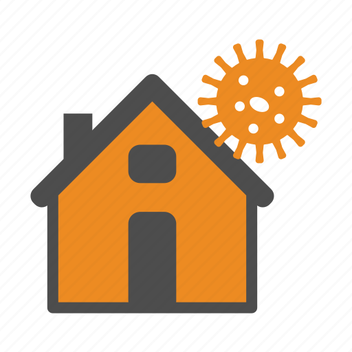 Corona, coronavirus, cuarentine, home, house, virus icon - Download on Iconfinder