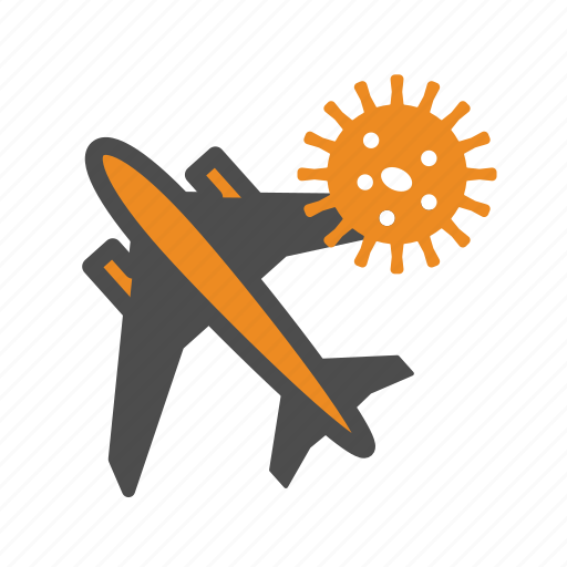 Airplane, corona, coronavirus, cuarentine, fly, plane, virus icon - Download on Iconfinder