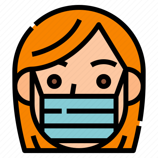 Avatar, covid, face, mask, woman icon - Download on Iconfinder