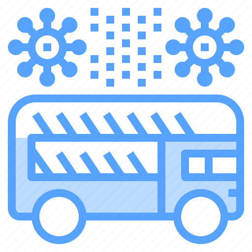 Bus, coronavirus, outbreak, transport, virus icon - Download on Iconfinder