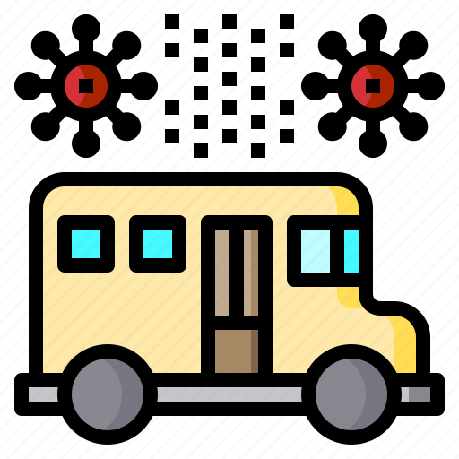 Bus, coronavirus, outbreak, school, virus icon - Download on Iconfinder
