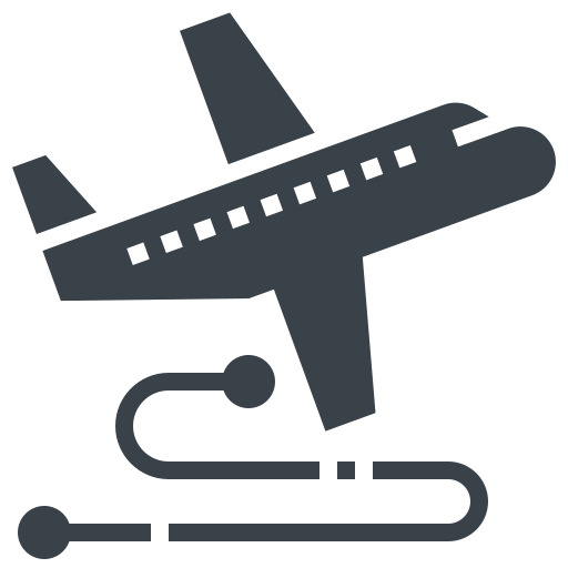 Flight, route, tourism, transmit, travel icon - Free download