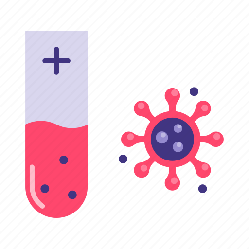 Laboratory, positive, test, tube, virus icon - Download on Iconfinder