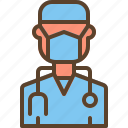 doctor, mask, medical, physician, stethoscope