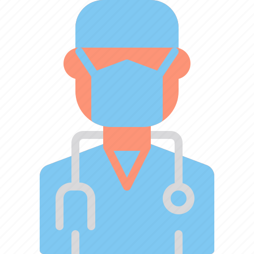 Doctor, mask, medical, physician, stethoscope icon - Download on Iconfinder
