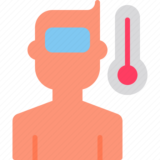 Coronavirus, fever, man, symptom, thermometer icon - Download on Iconfinder