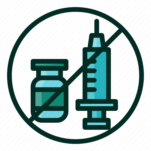 Syringe, vaccine, vaccination, injection, no, antivaccine icon - Download on Iconfinder