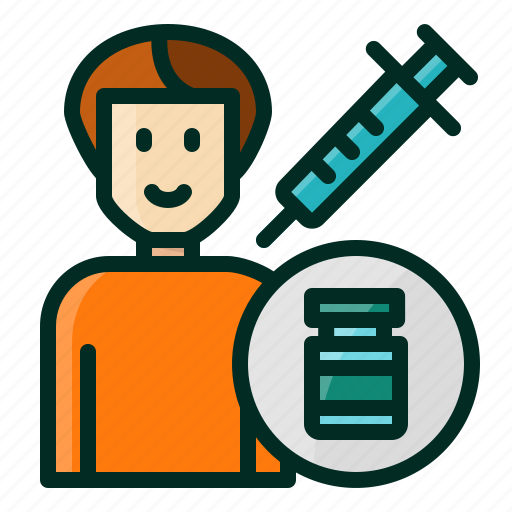 Syringe, vaccine, vaccination, injection, people, man, covid19 icon - Download on Iconfinder
