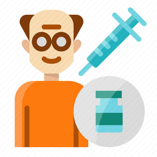 Syringe, vaccine, vaccination, injection, people, elder, covid19 icon - Download on Iconfinder