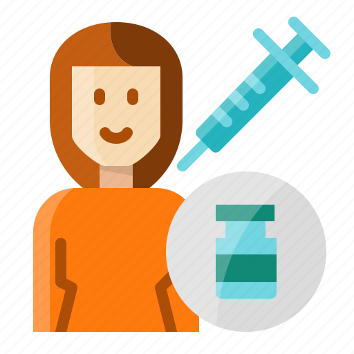 Syringe, vaccine, vaccination, injection, people, woman, covid19 icon - Download on Iconfinder